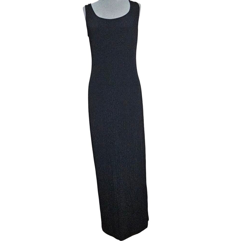 Alex Evenings Black Stretch Sleeveless Maxi Dress Size 10